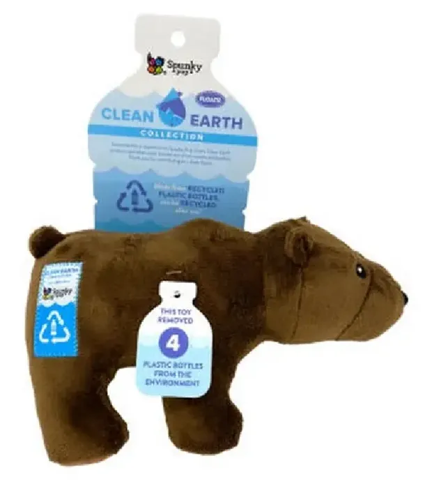 Spunky Pup Clean Earth Bear Large