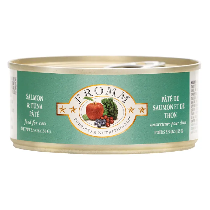 Fromm 4 Star Cat Can Pate Salmon Tuna 12/3 Oz